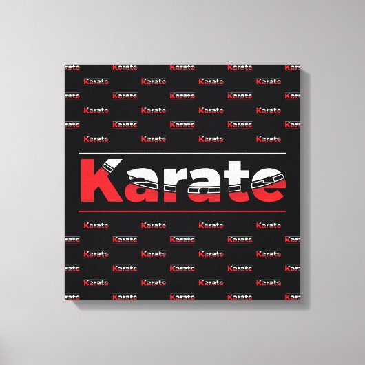 Karate Martial Arts Red Leinwanddruck (Vorderseite)