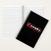 Karate Martial Arts Red Notizblock (Innen)