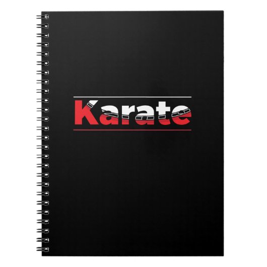 Karate Martial Arts Red Notizblock (Vorderseite)