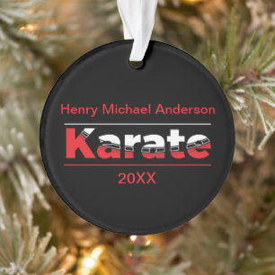 Karate Martial Arts Red Ornament
