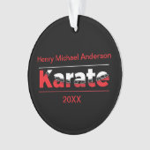 Karate Martial Arts Red Ornament (Vorderseite)