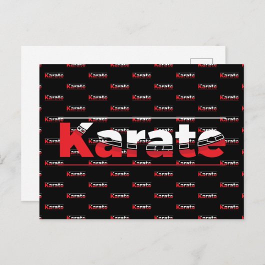 Karate Martial Arts Red Postkarte (Vorne/Hinten)