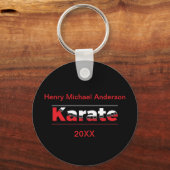 Karate Martial Arts Red Schlüsselanhänger (Vorderseite)