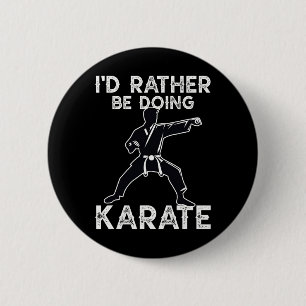 Karate Martial Arts Training Funny Karate Grafik Button