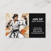 Karate Master Instructor Business Card Visitenkarte (Vorderseite)