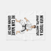 Karate Master Martial Arts Quotes Funny Gift T Shi Fleecedecke (Vorderseite (Horizontal))
