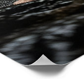 Karate Master Performing Kata Under Waterfall Poster (Ecke)