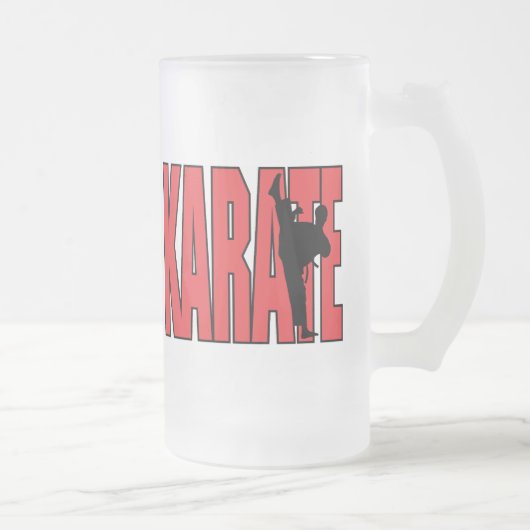 Karate Mattglas Bierglas (Rechts)