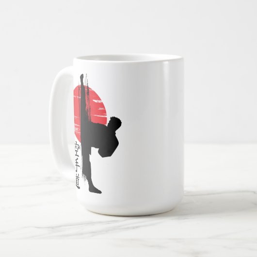 Karate Mawashi geri  Kaffeetasse (Vorderseite Links)