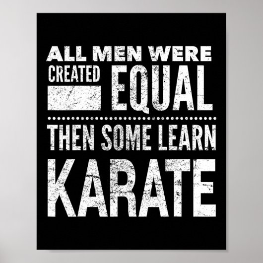 Karate Men Martial Arts Sensei Funny Statement für Poster (Vorne)