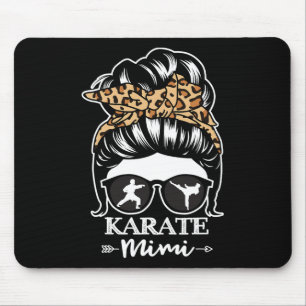 Karate Mimi Messy Bun Hair Funny Karate Fighter Mi Mousepad