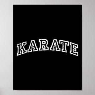 Karate Minimalist Vintage Inspiriert Retro Varsity Poster