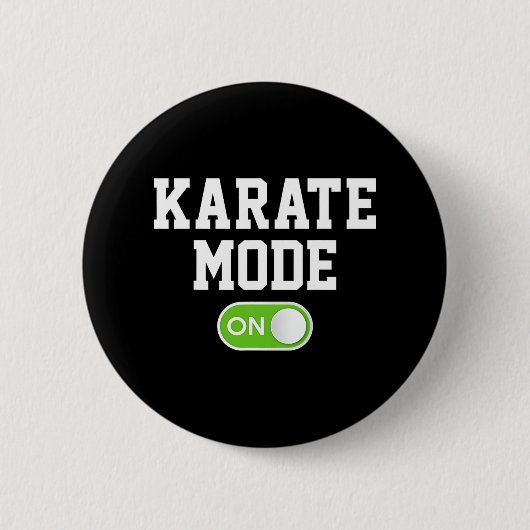 Karate Mode on Funny Karateka Button (Vorderseite)
