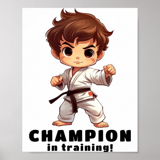 Karate-Mode-T-Shirt Poster (Vorne)