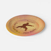 Karate Modern Martial Arts Happy Birthday Pappteller (Schrägansicht)