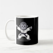 Karate Monkey Ironic Wildlife Ape Fighter Kaffeetasse (Links)