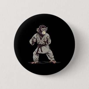 Karate Monkey Kickboxing Judo Jiu-jitsu Mixed Mart Button