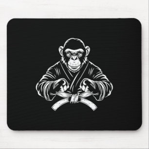 Karate Monkey Zeichnend Kickboxing Jiu-jitsu Mixed Mousepad