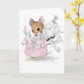 Karate Mouse Birthday Card Karte (Gelbe Blume)