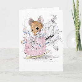 Karate Mouse Birthday Card Karte