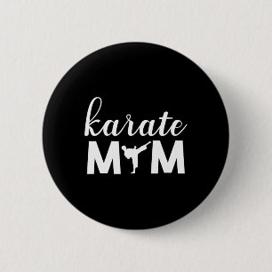 Karate Mutter Sohn Grafik Cute  Button