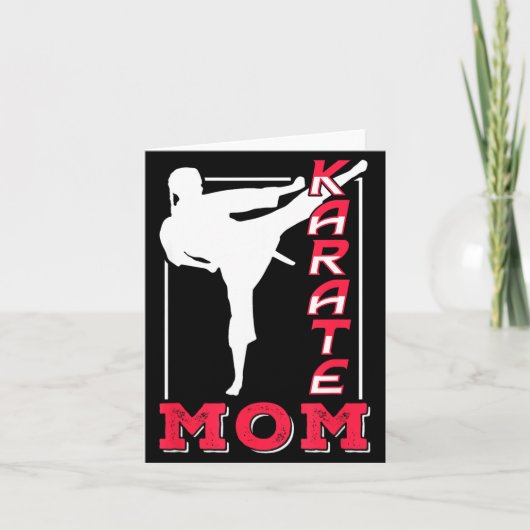 Karate-Mutter-Trainergürtel Kampfsportkämpferin Mu Karte (Vorderseite)