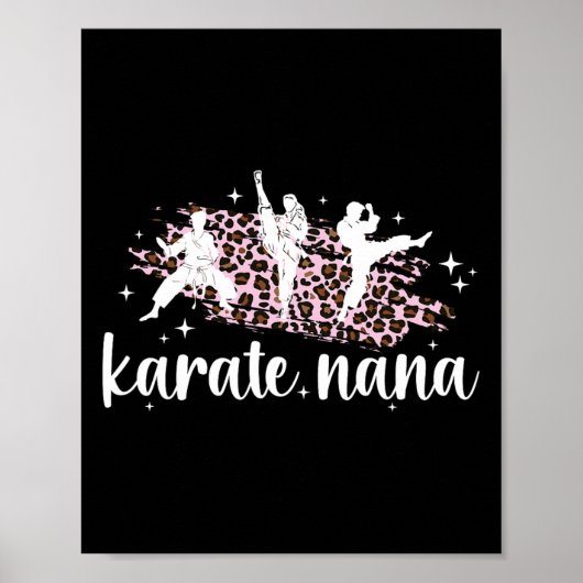 Karate Nana Leopard Karate Nana Grandma Poster (Vorne)