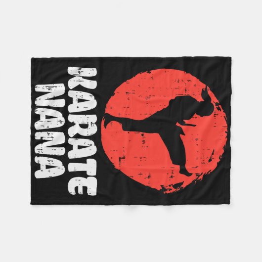 Karate Nana Ponytail Kick Japanisch Martial Arts G Fleecedecke (Vorderseite (Horizontal))