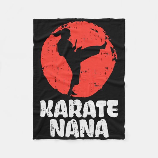 Karate Nana Ponytail Kick Japanisch Martial Arts G Fleecedecke (Vorderseite)