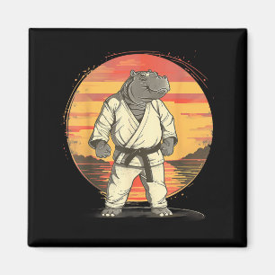 Karate Nilpferd Motiv Taekwondo Jiu-Jitsu MMA Magnet