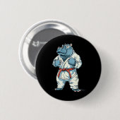 Karate Nilpferd Tier MMA Taekwondo Kampfsport Button (Vorne & Hinten)