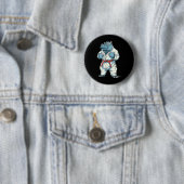 Karate Nilpferd Tier MMA Taekwondo Kampfsport Button (Beispiel)