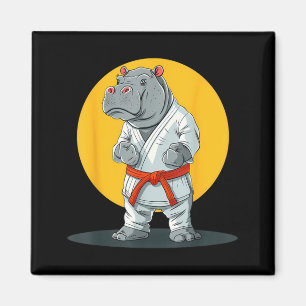 Karate Nilpferd Tier MMA Taekwondo Kampfsport Magnet