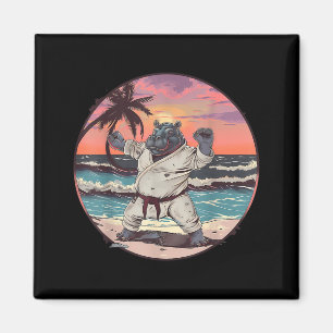 Karate Nilpferd Tier MMA Taekwondo Kampfsport Magnet