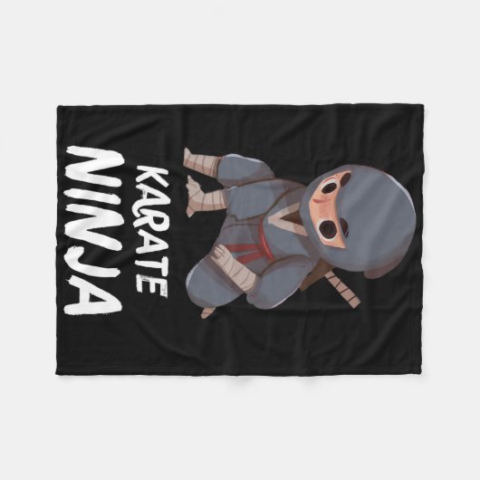 Karate Ninja Boy Funny Martial Arts Sports Fleecedecke (Vorderseite (Horizontal))