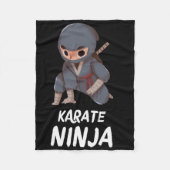 Karate Ninja Boy Funny Martial Arts Sports Fleecedecke (Vorderseite)