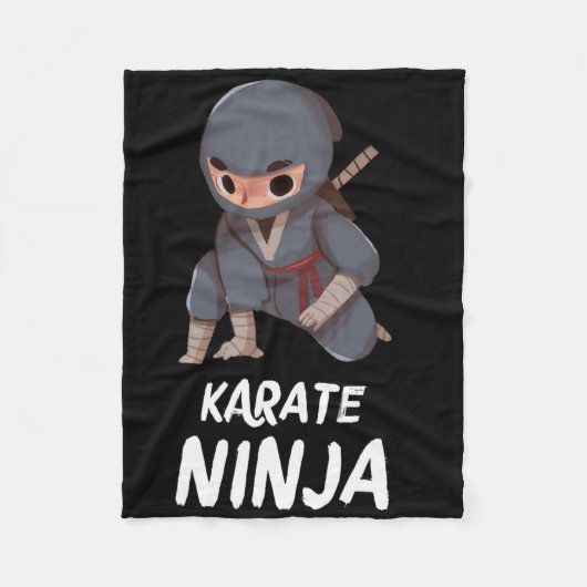 Karate Ninja Boy Funny Martial Arts Sports Fleecedecke (Vorderseite)