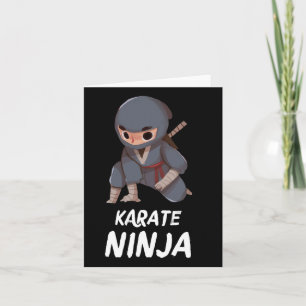 Karate Ninja Boy Funny Martial Arts Sports Karte