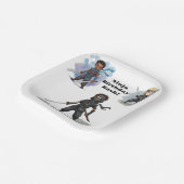 Karate Ninja Boys Geburtstagsbash Pappteller (Gewinkelt)