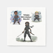 Karate Ninja Boys Geburtstagsbash Serviette (Vorderseite)