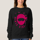 Karate Ninja Girl Butterfly Fighter Karate Player  Sweatshirt (Vorderseite)