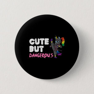 Karate Ninja Unicorn Niedlich Dangerous Martial Ar Button