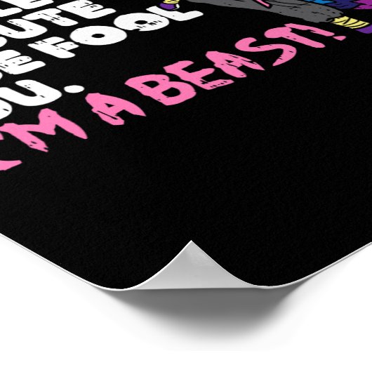 Karate Ninja Unicorn Niedliches Gefechtsgebäck Tae Poster (Ecke)