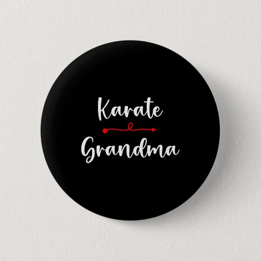 Karate Oma Karate Sport Lover Mütter Day Button (Vorderseite)