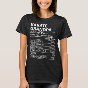 Karate-Opa Nährwertangaben Lustiger Karate-Opa T-Shirt