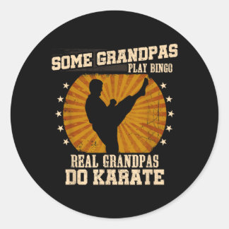 Karate-Opa-Shirt - Wahre Opas machen Karate Runder Aufkleber
