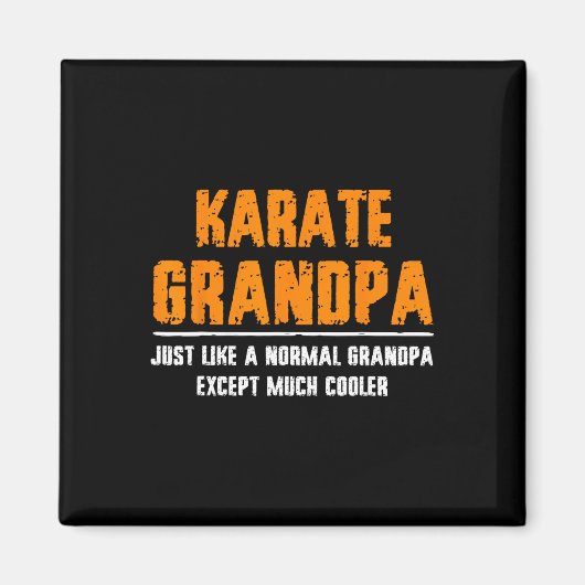 Karate Opa Vatertag - Großvater Männer Magnet (Vorne)
