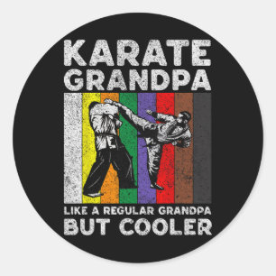 Karate-Opa Vintage Taekwondo Karate Runder Aufkleber