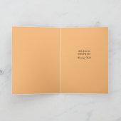 Karate Orange Belt Werbeaktion Glückwunschkarte Dankeskarte (Innenseite)