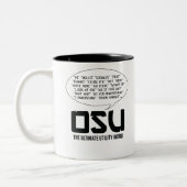 Karate Osu Shotokan Kata Ultimate Utility Word Zweifarbige Tasse (Links)